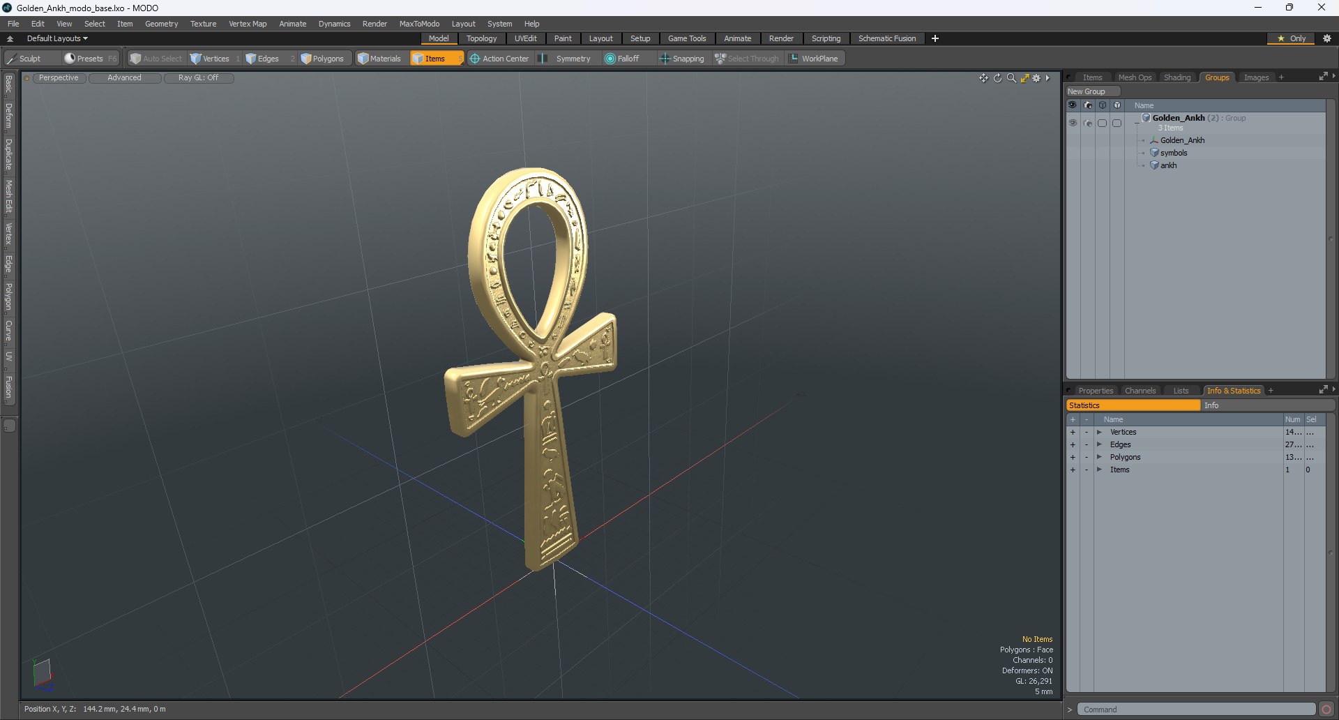 Golden Ankh 3D Model - TurboSquid 2340141