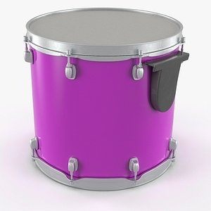 Acoustic Shell Drum Purple 3D model