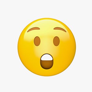 Apple Astonished Face 3D