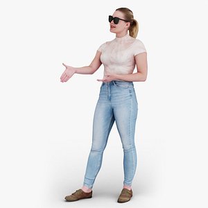 3D Friendly Greeting in Skinny Style model