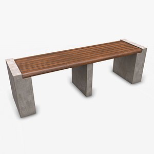 Street Bench 04 Low-poly PBR