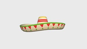 3D Mexican Hat 02 Sombrero - Character Design Fashion model
