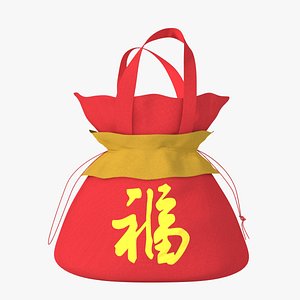 3d model of chinese gift bag