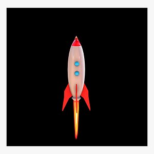 3D Stylized Space Rocket