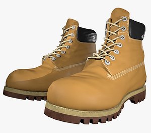 3D yellow timberland boots pbr