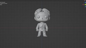 3D Karateka Karate Funko Pop Style model