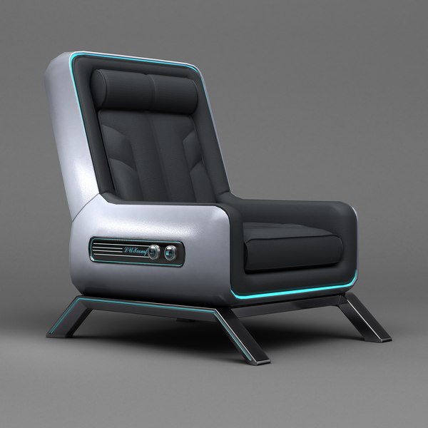 Retro Futuristic Armchair 3D TurboSquid 2272436