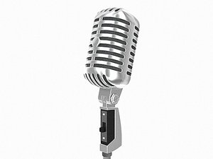 3d model retro microphone