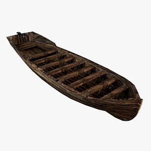 old wooden boat games 3D model