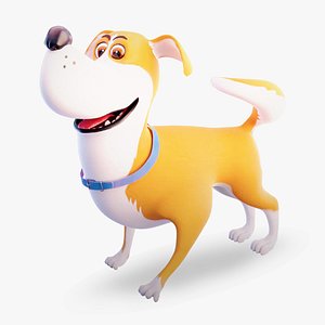 Cartoon dog low-Poly Rigged