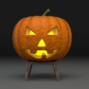 Halloween pumpkin lamp