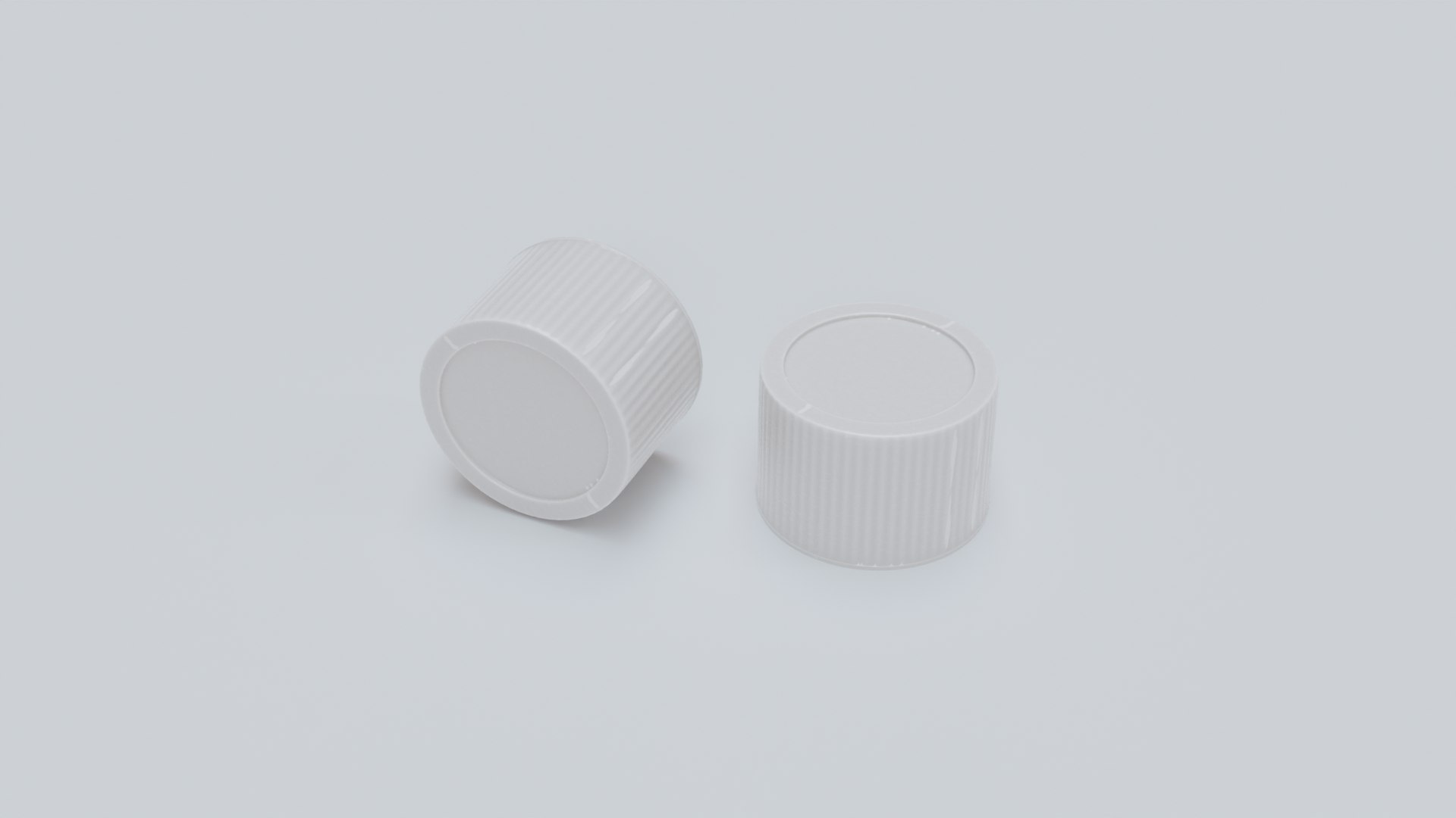 White Plastic Ribbed Screw Cap 3D model - TurboSquid 2122293