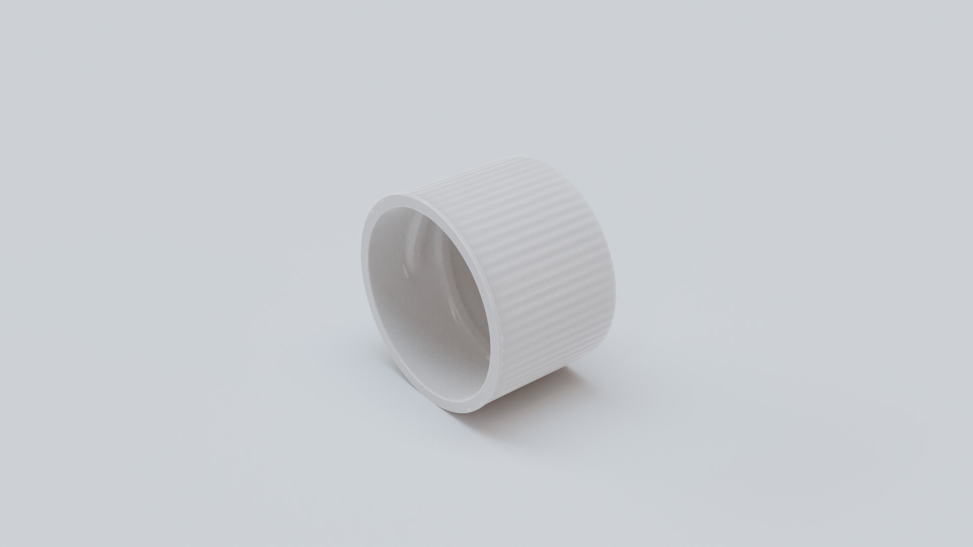 White Plastic Ribbed Screw Cap 3D model - TurboSquid 2122293