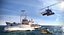 3D oceanographic vessel helicopter submarine model