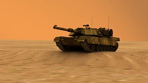 3D m1a1 abrams tank model