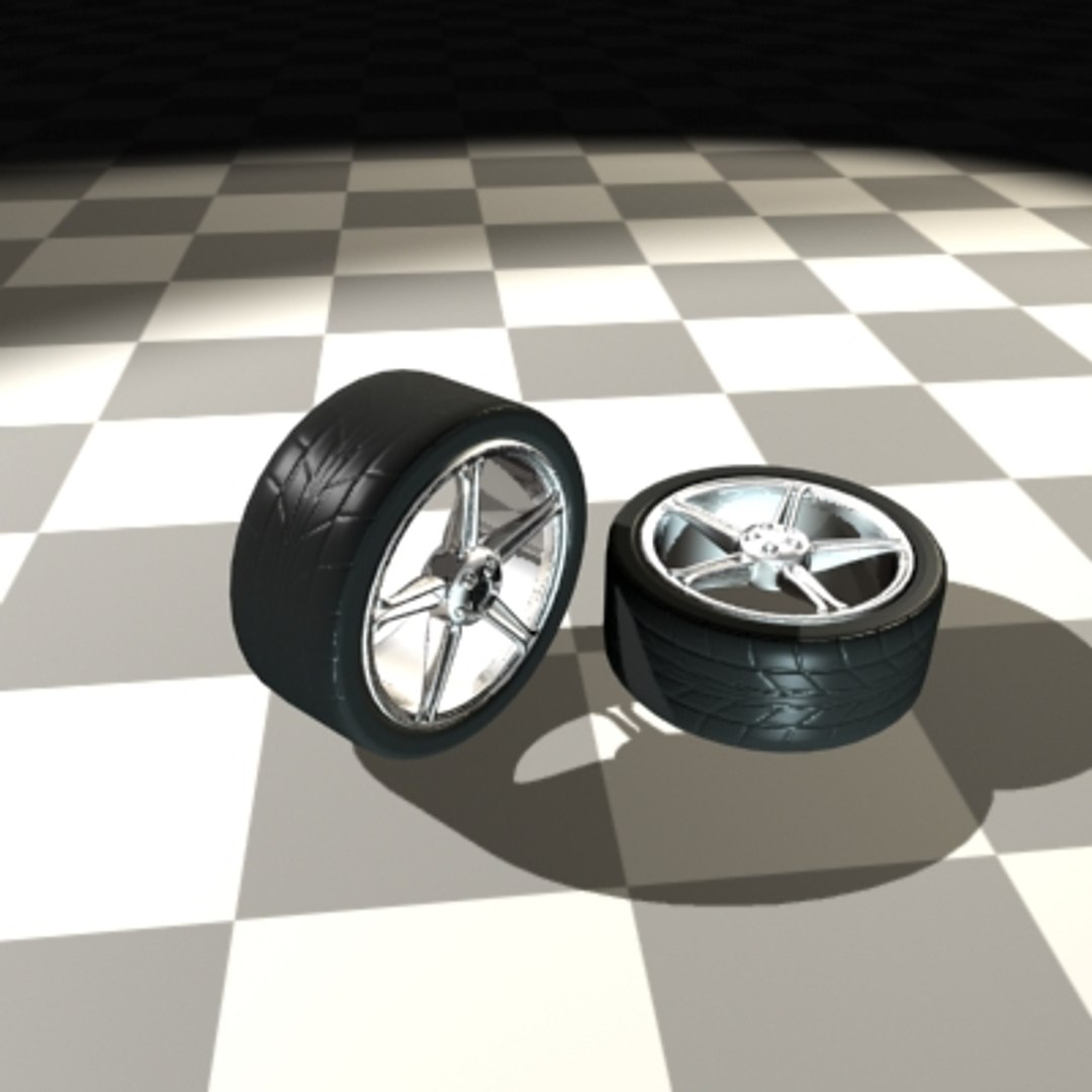 Star Rims Tire 3d Model