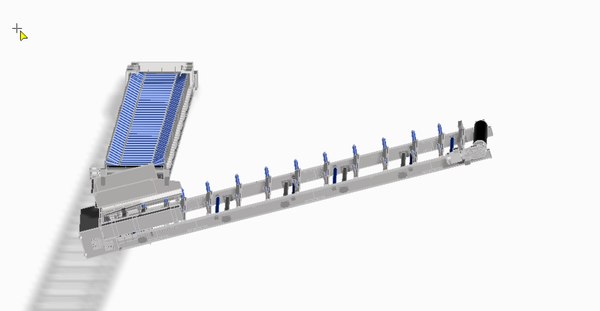 modelo 3d Modular trough conveyor 1200 width - TurboSquid 2068689