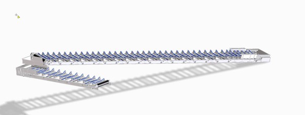 modelo 3d Modular trough conveyor 1200 width - TurboSquid 2068689