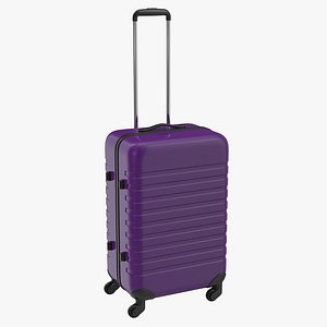 Plastic Trolley Luggage Bag Violet