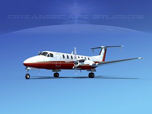 beechcraft 1900c 3d dwg