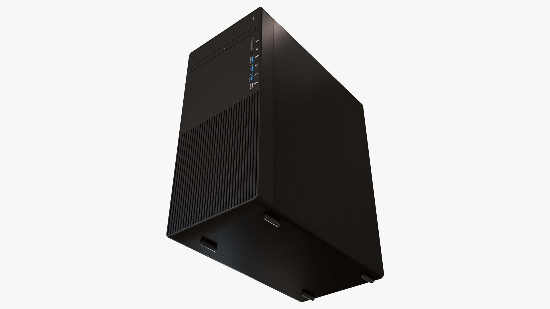 Desktop PC With Optical Drive Black 3D Model - TurboSquid 2073749