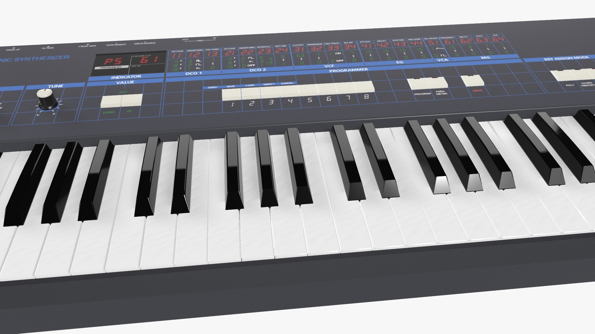 Korg Poly 61 - Synthesizer Keyboard 3D - TurboSquid 2260087
