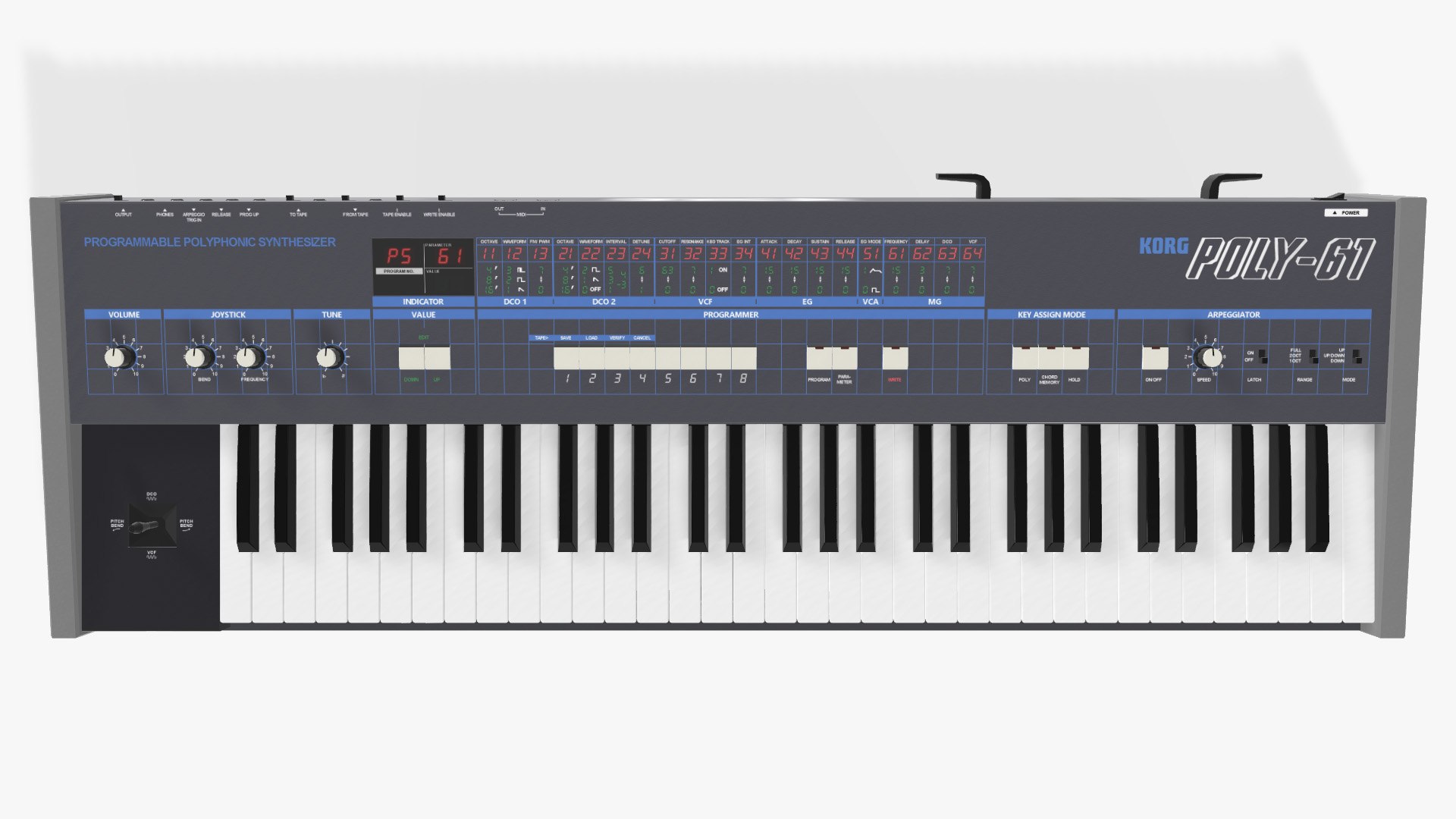 Korg Poly 61 - Synthesizer Keyboard 3D - TurboSquid 2260087