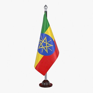 Ethiopia Flag Stand 3D model