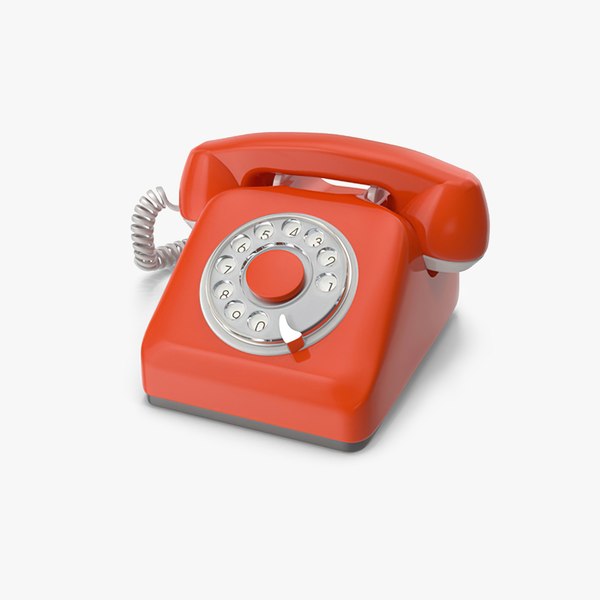3D Rotary Dial Phone model