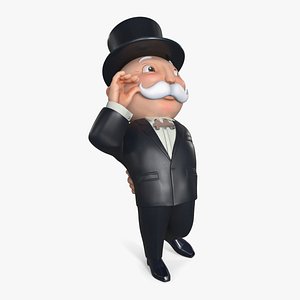 Mr Monopoly Mascot Rigged