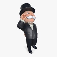 Mr Monopoly Mascot Rigged