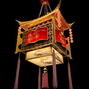 3D Chinese Palace Lantern model