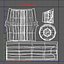 Conjunto de leña Low-poly modelo 3D