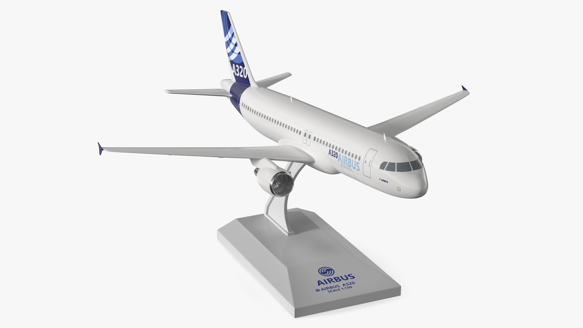 Airbus A320 Scale Model with Stand 3D model preview