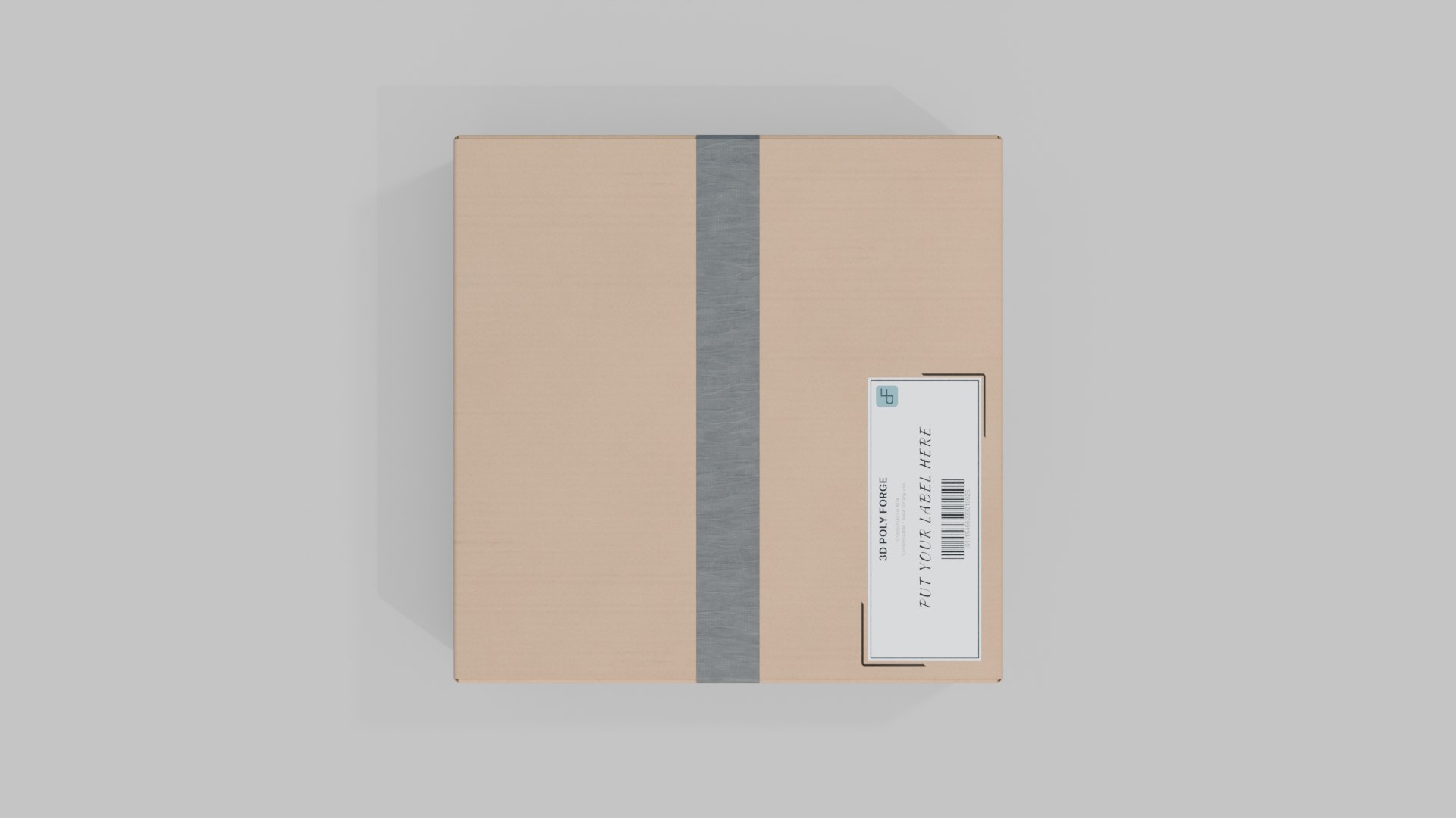 Cardboard Cube Flat Box - Rigged And Fully Customizable Model ...