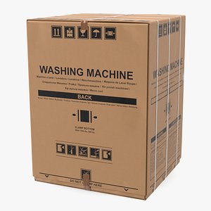 Washing Machine Cardboard Package 3D model