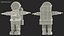 Astronaut Toy Character White T-pose