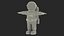 Astronaut Toy Character White T-pose