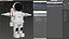 Astronaut Toy Character White T-pose