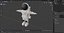 Astronaut Toy Character White T-pose