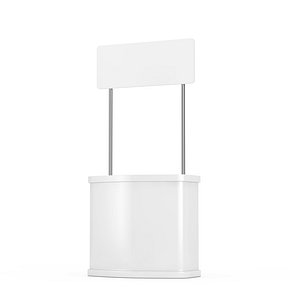 Stall or Kiosk Exhibition Modern Promo Booth Stand Mockup