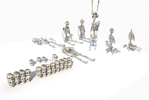 pack bones skeletons pbr 3D model