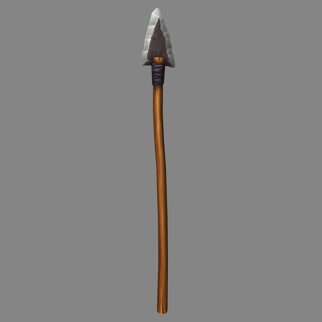 3d Model Stone Spear