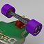 3d longboard set model