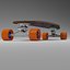 3d longboard set model