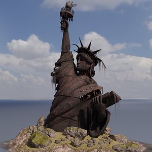 planet of the apes statue of liberty 3D model