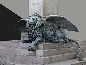 Venice Winged Lion Bronze Sculpture