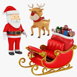 Christmas Sleigh Collection 3D model
