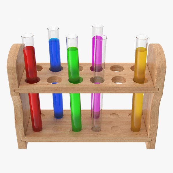 3D test tube rack model