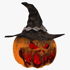Halloween Pumpkin Low-poly 3D model